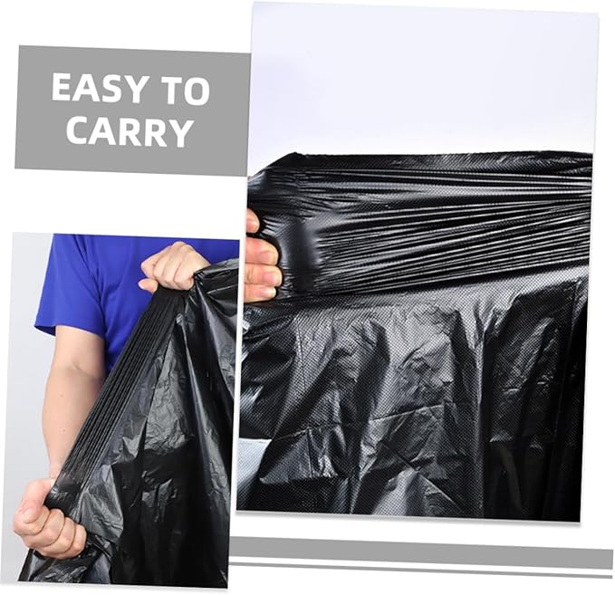 Artibetter 50pcs Extra Large Heavy Duty Trash Bags 80x100cm Contractor Garbage Bags for Outdoor Sanitation Gardening Commercial and Residential Use Fits 100l Bins