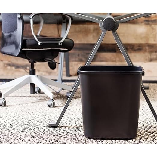 Rectangular 3.5 Gallon Commercial Office Trash or Recycling Wastebasket Deskside Under Sink or Under Desk Trash Bin for Office Bathroom or Kitchen (3 Pack 3.5 Gallon)