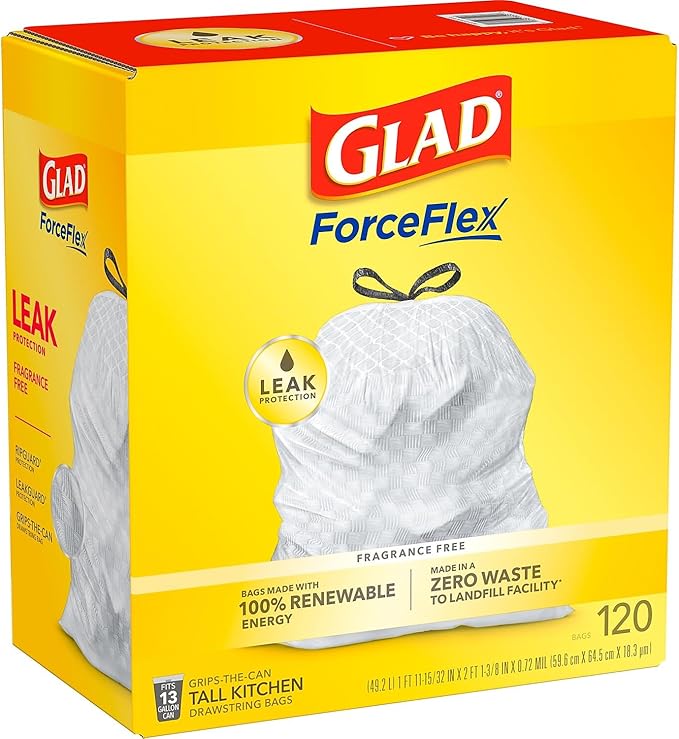 Glad Tall Kitchen Drawstring Trash Bags