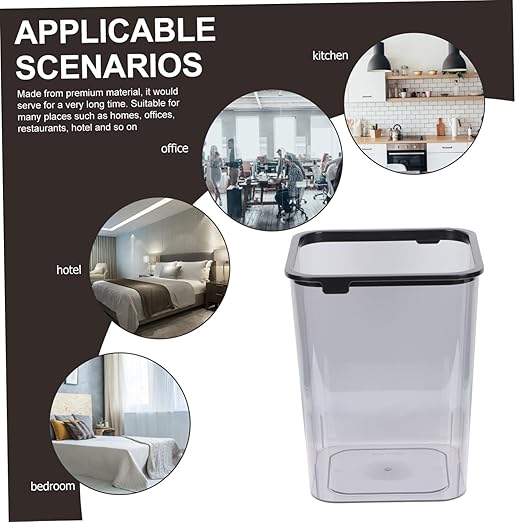 Alipis Storage Bucket Wastebasket Plastic Trash Can Decorative Practical Office Home
