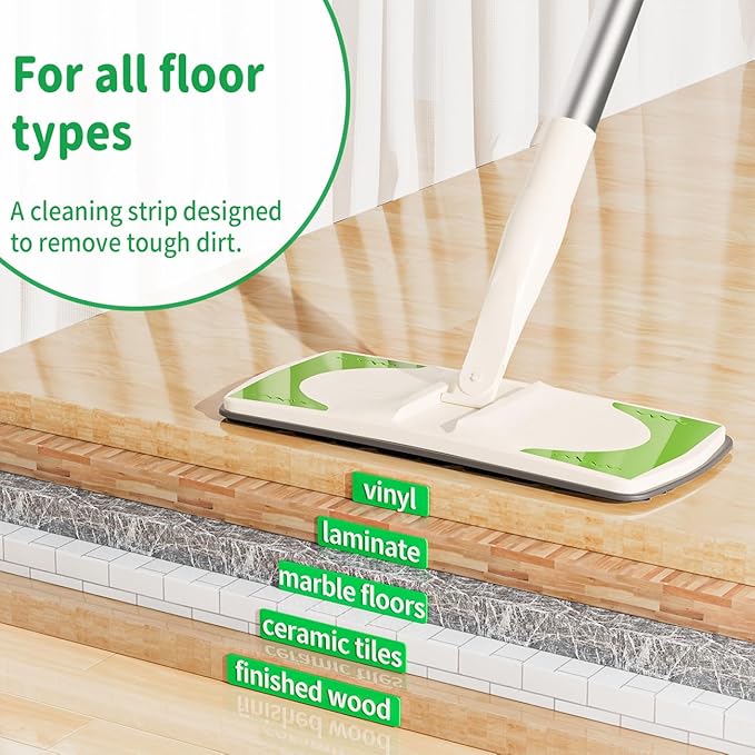Sweeper 2-in-1 Dry + Wet Cleaning ToolProfessional Floor Mopping and Sweeping Kit Includes 1 Sweeper40 Dry Sweeping Cloths6 Wet Mopping Cloths