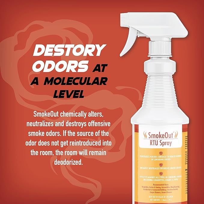 SmokeOut - Commercial Strength Odor Eliminator - Neutralizer Deodorizer Odor Remover (32 ounce)