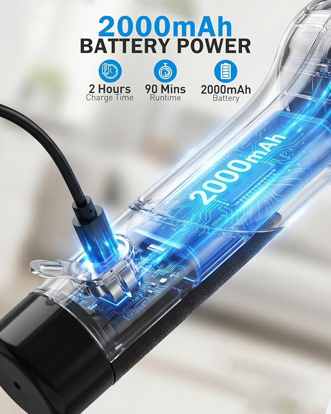 Electric Spin Scrubber 3-Speed Cordless Shower Scrubber with 90° Adjustable &amp 10 Replaceable Brush Heads 90 Mins Runtime &amp Full-Body IPX7 Waterproof Shower Cleaner Brush with Long Handle