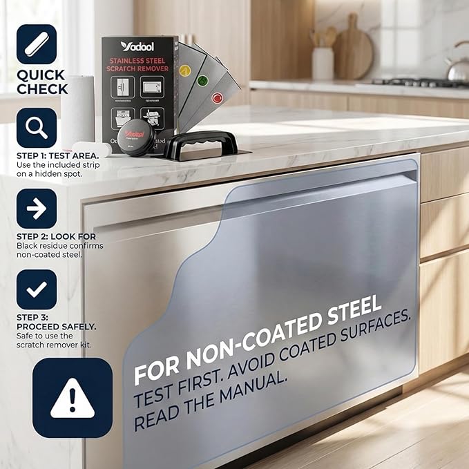 Stainless Steel Outdoor Kitchen Scratch Remover Kit for Non-Coated Stainless Steel Surfaces Removes Scratches Scuffs Abrasions Restores Brushed Finish DIY Repair Solution