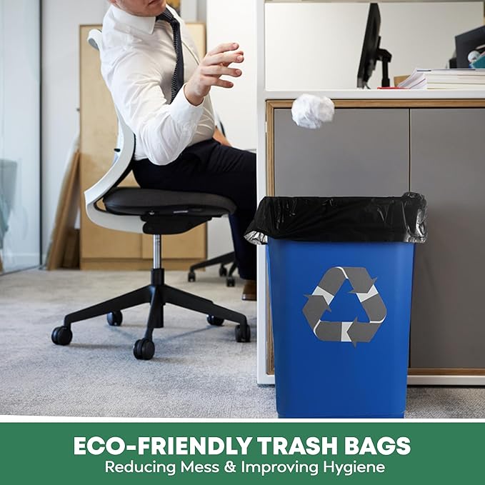95 Gallon Heavy Duty Trash Bags | 25 Bags w/Ties | Super Large Garbage bags | 1.5 MIL Thickness for Yard Home and Office Cleanup Disposal - TrashMaster (25)