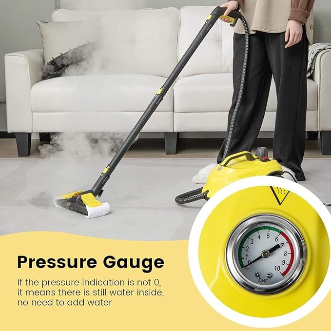 Steam Cleaner Multipurpose Powerful Steamer with 13 Accessories Portable Handheld Steam Mop with 1.8L Tank Household Cleaning Machine