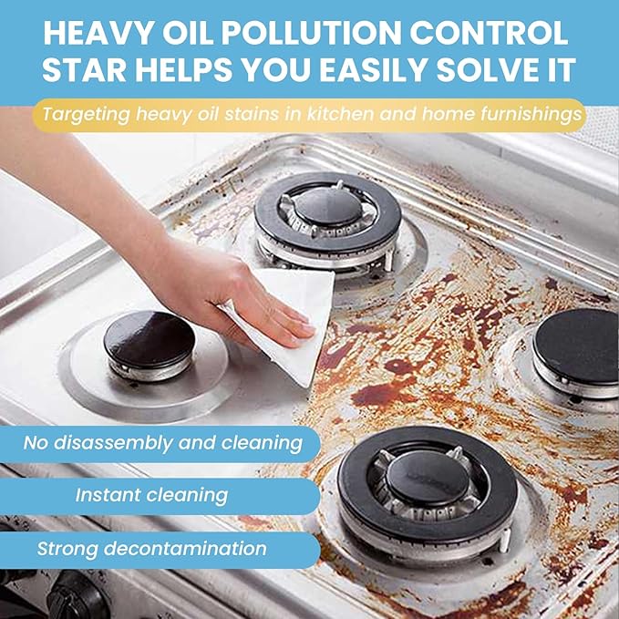 Kitchen Grease Remover - Heavy Duty Cleaner For Oven Hoods Stovetops Sinks &amp More(3PCS)