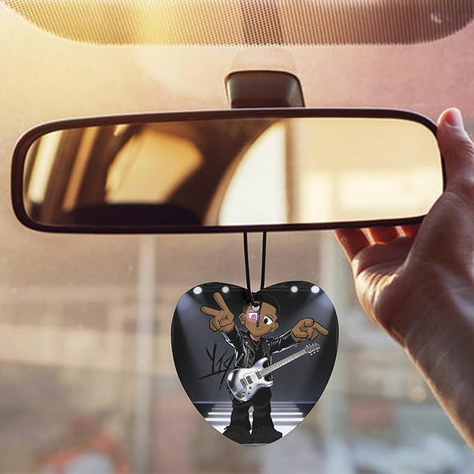 5PCS Car Air Freshener Hanging Personalized Double Sided Stage Rocker Car Fresheners Long Lasting New Cars Scents Cute Automotive Freshies for Closets Drawers (tea)