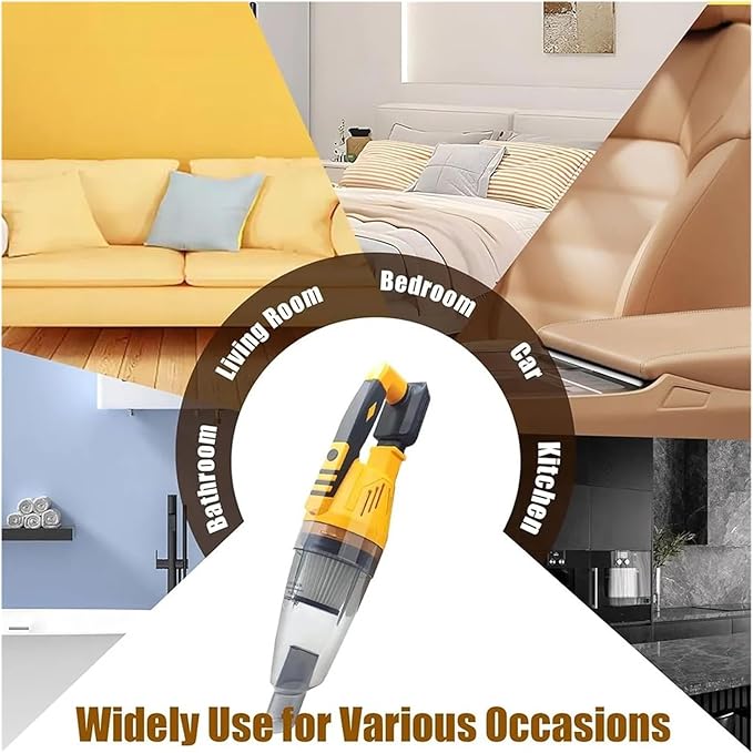 Cordless Vacuum Cleaner - Compatible with DeWALT 20V/18V Battery 2-in-1 Lightweight Stick Vacuum with 2 Modes Powerful Suction