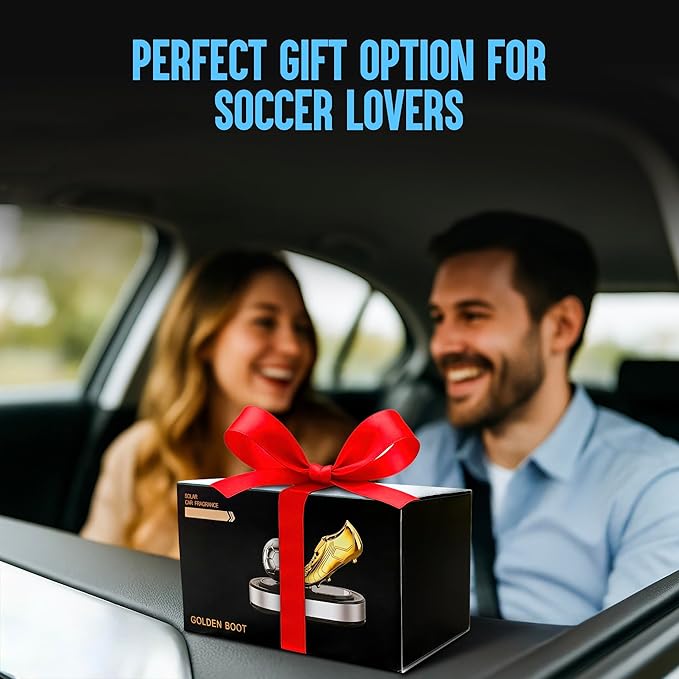 Solar-Powered Soccer-Themed Car Freshener - Solar Rotating Soccer Ball Car Freshener Soccer Gifts for Men &amp Women Gift for Coach Players Teams &amp Fans