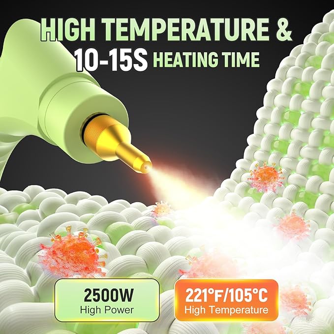 10-in-1 Steam Cleaner for Home High Temperature &amp High Pressure Steamer for Cleaning with 10s Fast Heating Handheld Steam Cleaner with 37.19OZ Large Tank for Floor Home Furniture Carpet and