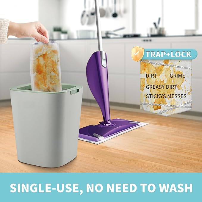 AIR U+ Disposable Mop Pad Refills for Swiffer Wet Jet Mops Thickned and Absorbent Wet Pads Refill 48 Count