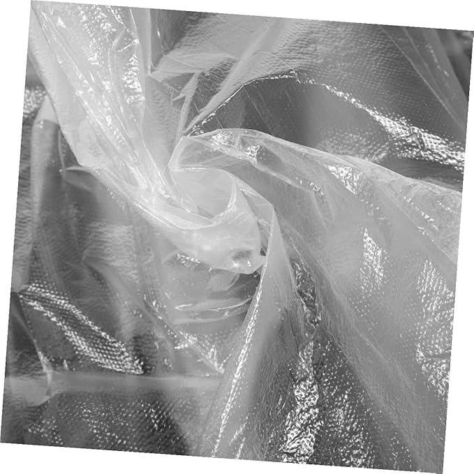 Thick Flat Plastic Trash Bags 300pcs (45x50cm) White Kitchen Garbage Can Liners for Bathroom Office Wastebasket Use