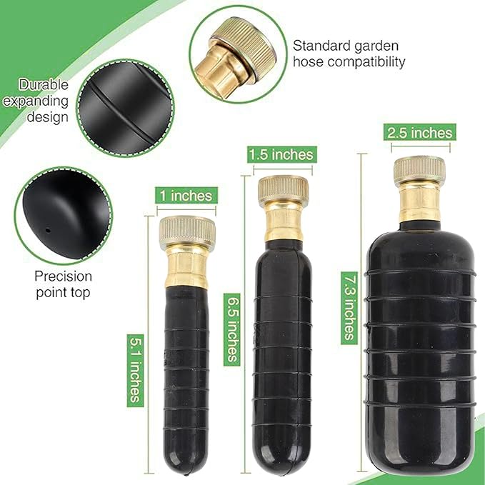 Premium Rubber Drain Bladder Kit for 1-6 Inch Pipes 3PCS Drain Bladders for Main Drains and Outdoor Sewers Effective Pipe Sealing