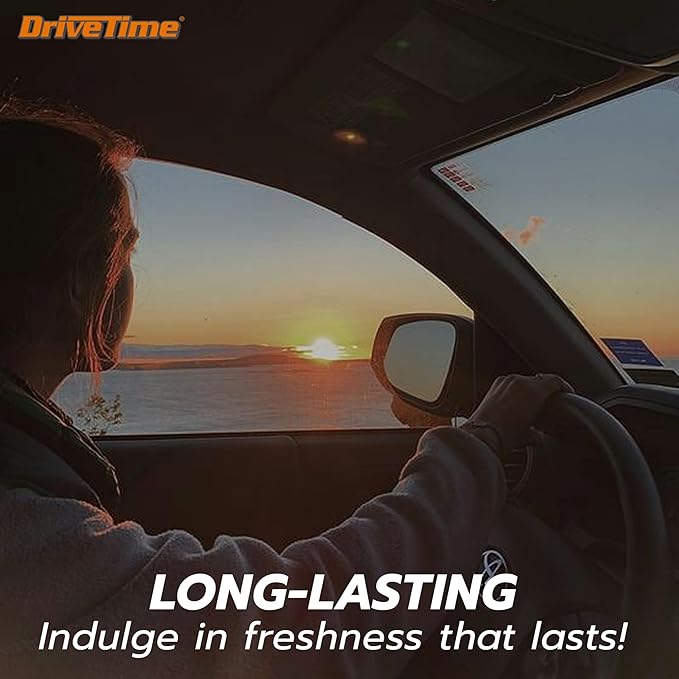 Drive Time Power Fresh 12-Volt Car Plug-In Air Fresheners – Refill Scent Bars for Vehicles Aroma Fresheners and Car Refreshing Scents – Includes 6 Long-Lasting Refills – Compact Size