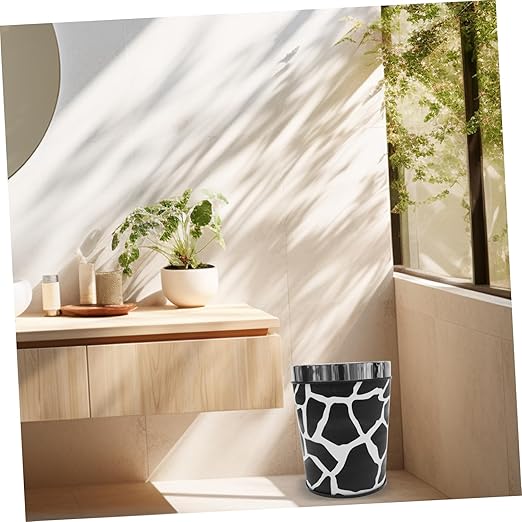 Large Capacity Retro Trash Bin Open Top Bedroom Wastebasket for Office Kitchen Living and Material Compact Design for Household Garbage and Disposal