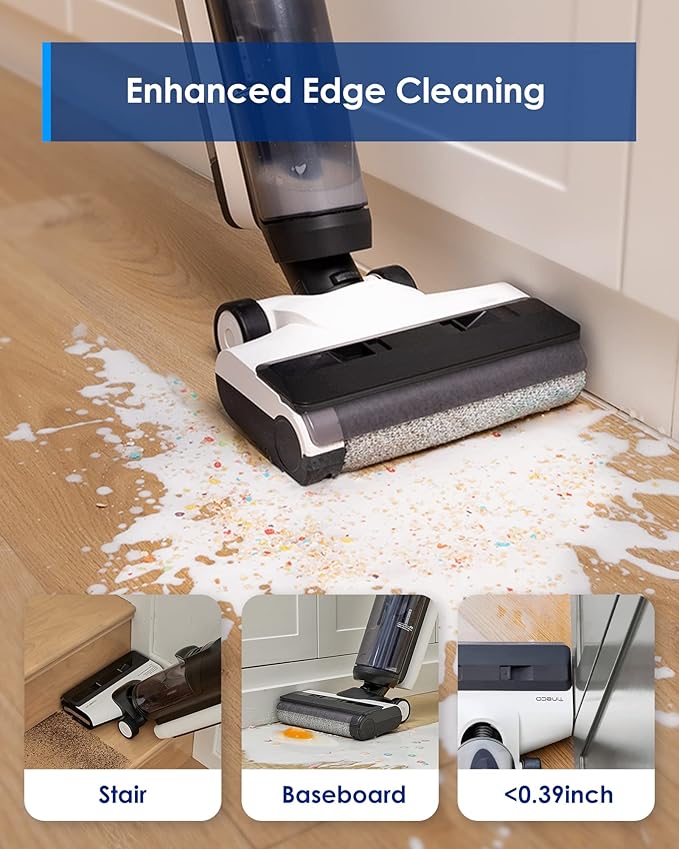 Tineco Smart Wet Dry Vacuum Cleaners Floor Cleaner Mop 2-in-1 Cordless Vacuum for Multi-Surface Lightweight and Handheld Floor ONE S5 Combo