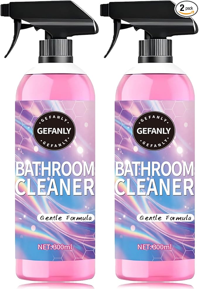 Quatrel Gefanly Bathroom Cleaner Gefanly Powerful Pink Bathroom Cleaner Spray All Purpose Bathrooms Descaler Foam Cleaners Gentle Formula for Tub Floor TileShowersBathtubs Glass Surfaces