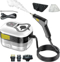 Handheld Steam Cleaner 1500W High Pressure Steamer for Cleaning with 3 Brush Heads and 1.2L Tank 6-Speed Adjustable 15 Seconds Fast Heating for Cleaning Kitchens
