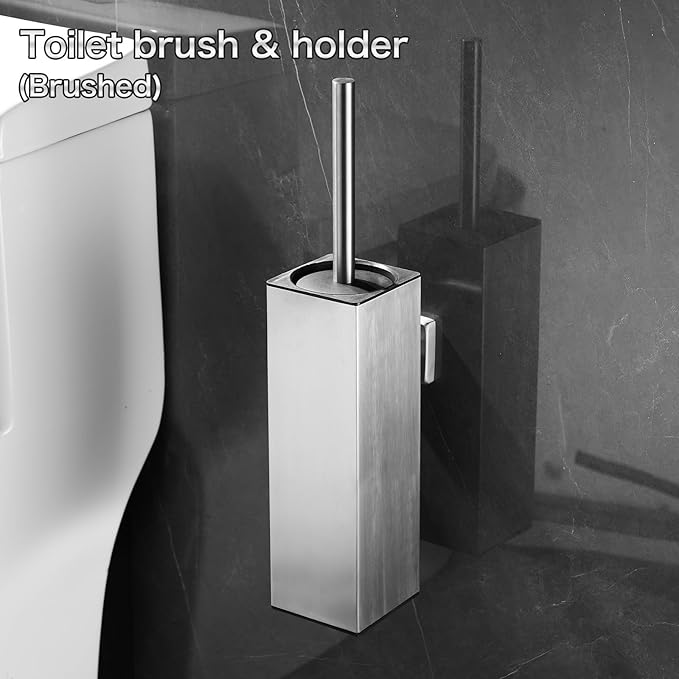 Toilet Brush and HolderToilet Brush SetToilet Bowl Brush and HolderToilet Bowl CleanersToilet Brush and Holder Set(Brushed)