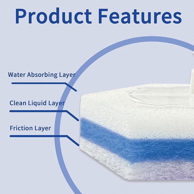Aimery 100 Counts Blue Disposable Toilet Bowl Cleaning Wand Refills Compatible With Clorox(100Blue)