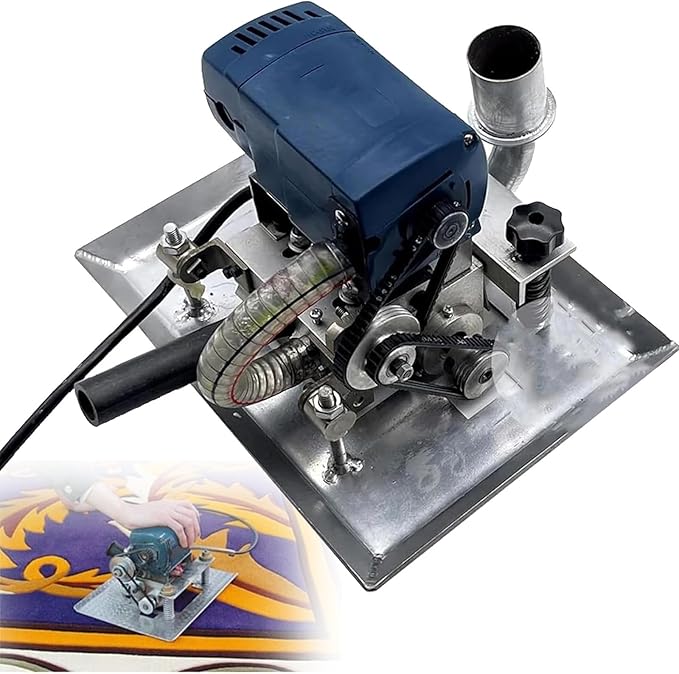 850W Carpet Trimmer Carpet Carving Clippers Adjustable Depth Flat Carpet Shearing Machine Carpet Cutter Tool Floor Cutter with 3inch Blade for Most Scene 10000 RPM