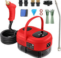 2500W Handheld Steam CleanerPortable Car Steamer For Auto DetailingHigh-Temperature and Pressure Steam Cleaner For Home Steam Cleaning Machine for FurnitureKitchenGroutFloorTile (5-Red)