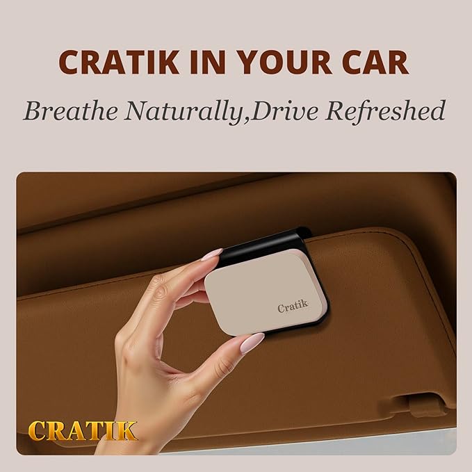 Car Air Freshener - Stone Air Freshener - Car Odor Eliminator for Visor Clip- Natural Scent Starter Kit Vehicle Scent Diffuser for Cabin Truck &amp SUV-Pack of 3 (Teak-Amber-Open Air)-CLIP INCLUDED
