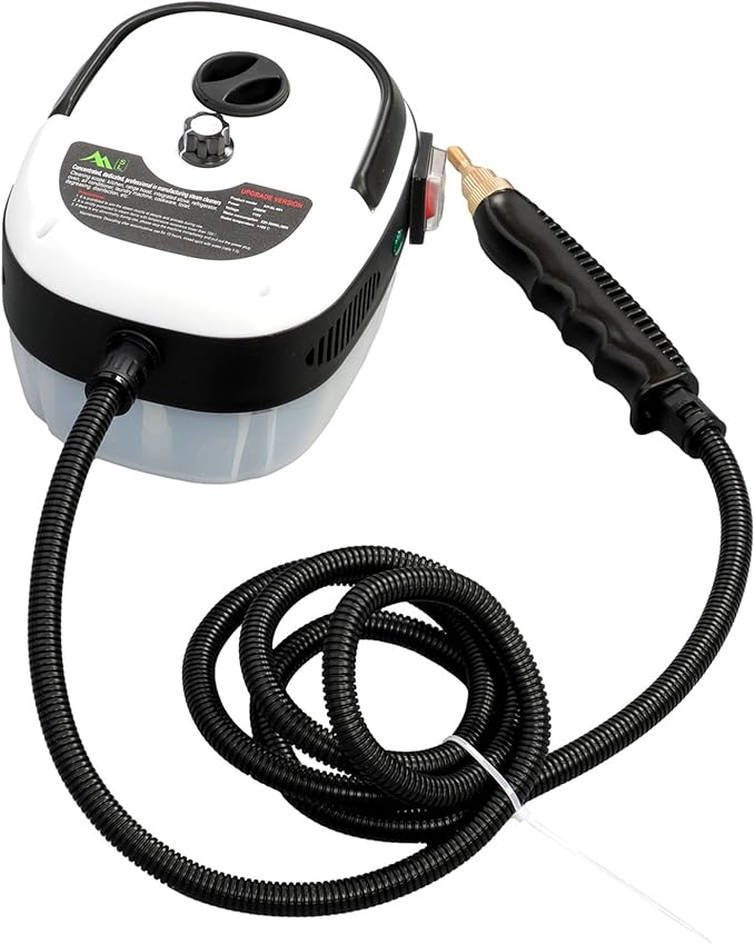 Portable Steam Cleaner 2500W High Pressure 1000ml Tank and High-Temp Steam for Deep Cleaning Handheld Car Detailing Kitchen Grease Bathroom 110V