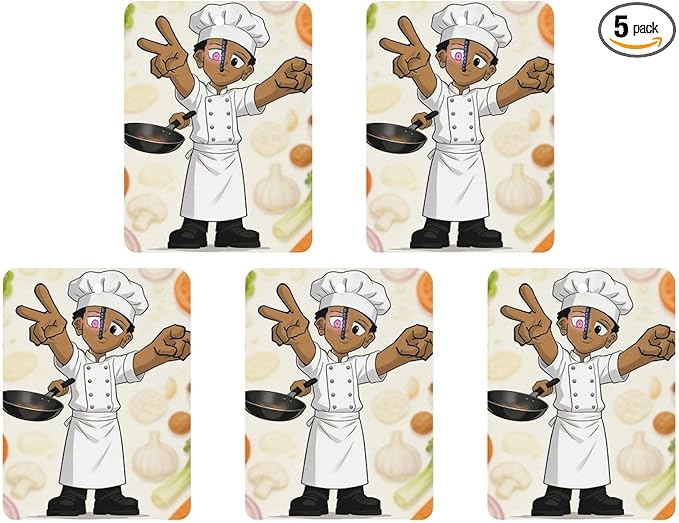 5PCS Car Air Freshener Hanging Personalized Double Sided Young Chef Car Fresheners Long Lasting New Cars Scents Cute Automotive Freshies for Closets Drawers (tea)