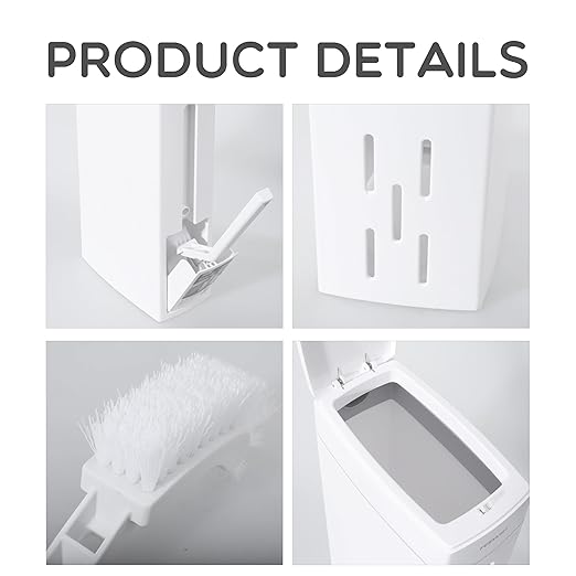 Bathroom Trash Can Narrow Wastebasket With Toilet Brush 4.5L Garbage Bin Garbage Bag Press Locking Lid For Kitchen Kitchen Bucket