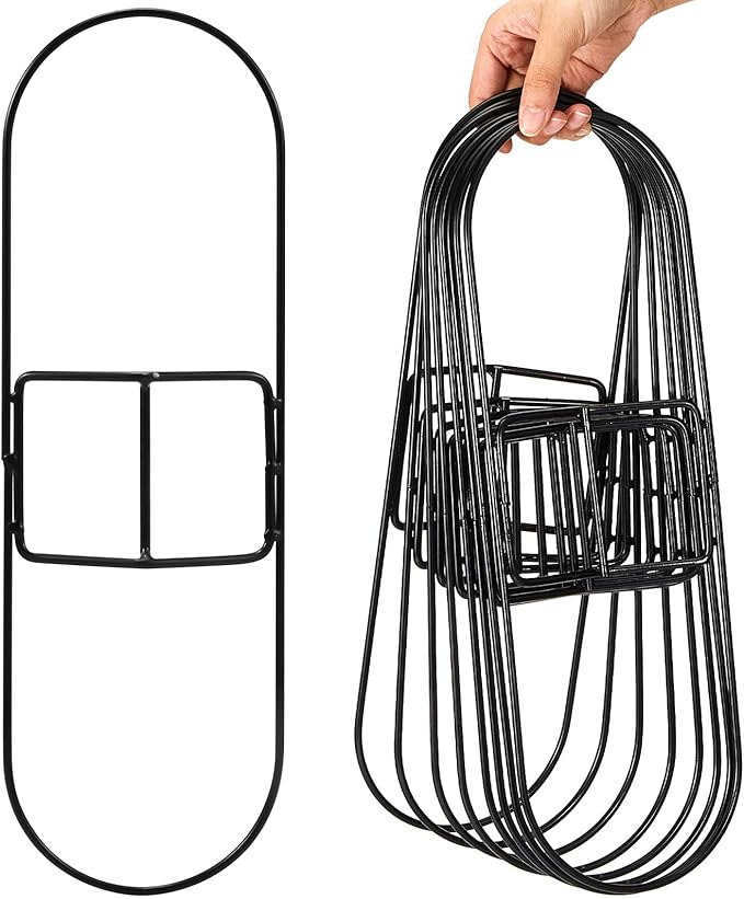 Roshtia 8 Pack Industries Dust Mop Frame 5 x 18 Inch Commercial Clip on Wire Dry Mop Head Frame Metal Iron for Refill Pads Replacement Hardwood Floor Cleaning Black