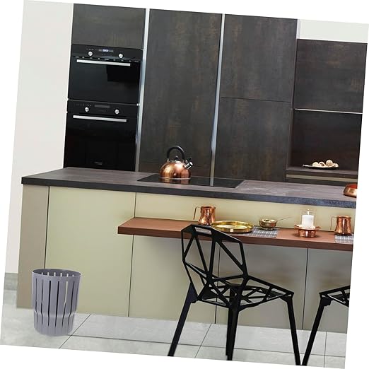 Thick Hollow-Out Small Trash Can Home Wastebasket Bin Material Office Bedroom Rubbish Bucket for Kitchen Living