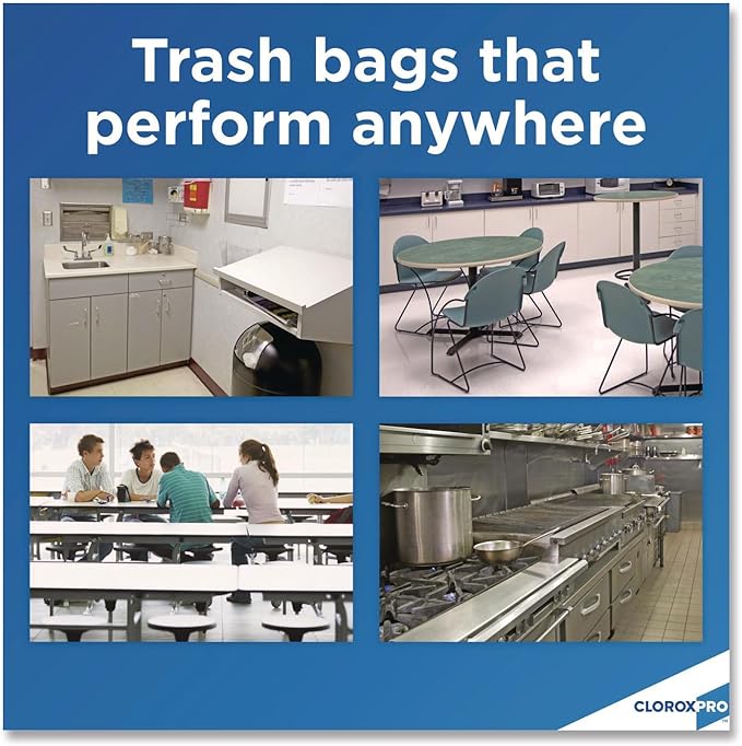 Glad ForceFlexPlus Tall Kitchen Drawstring Trash Bags -13 Gallon White Trash Bag OdorShield -100 Count (Packaging May Vary) Pack of 6