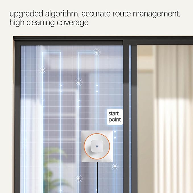 Window Cleaning Robot with Dual Water Spray Remote Control Automatic Window Cleaner Robot with Anti-Falling Sensor Detection Suitable for Windows Ceramic Tiles Navyblue