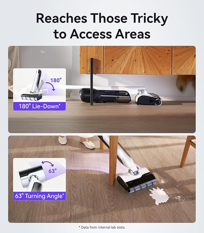 NARWAL S30 Wet Dry Vacuum Cleaner with 20000Pa Suction 176°F Self-Cleaning Heated Drying Disposable Waste Bag Tangle-Free Cordless Vacuum Mop for Hard Floors &amp Edge Cleaning Easy to Use