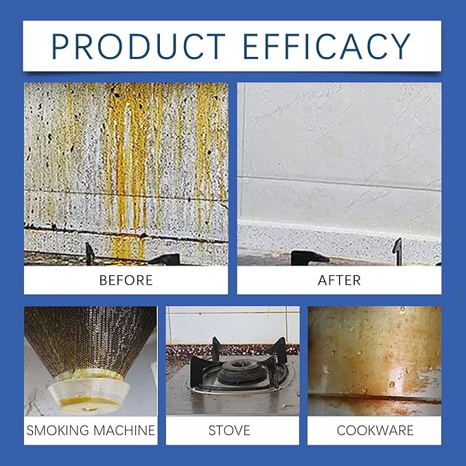 Kitchen Cleaner Tablets Refillable Spray for stove Degreaser Multi-purpose Oil Cleaning Paste Stainless Steel Cleaner for Kitchen Premium Metal Polish