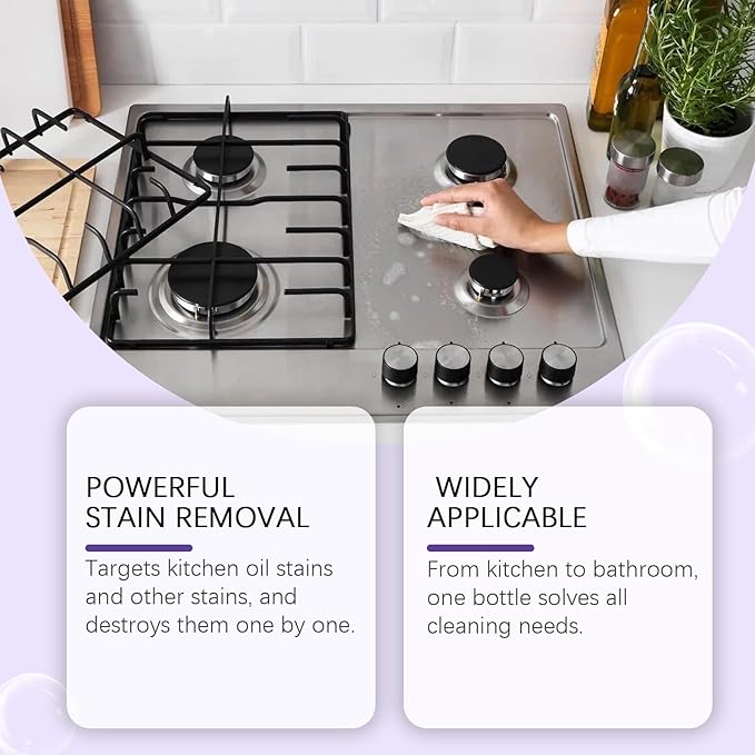 Multi-Purpose Decontamination Cleaner Easily Cleans Grease And Stains On Kitchen Stoves And Kitchenware. A Multi-Functional Cleaner 16.91 FL OZ