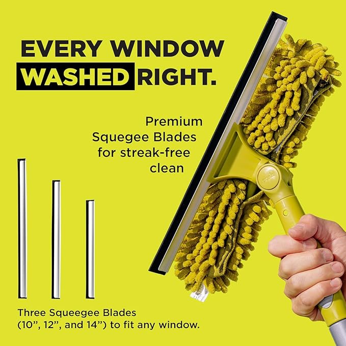 DOCA Telescoping Pole 6-24 Ft - Extension Pole for Cleaning Feather Duster Window Washing Kit Paint Roller Window Squeegee - High Reach Extendable Kit for Indoor &amp Outdoor - Squeegee Scrubber