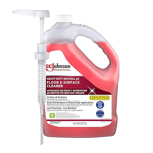 SC Johnson Professional Heavy Duty Neutral pH Floor and Surface Cleaner Floor Cleaner Concentrate 1 Gallon for Professional Use Only