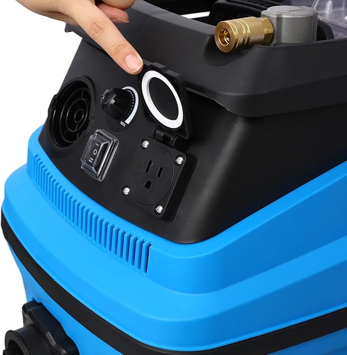 8 Gallon Wet Dry Vacuum with Blower 3 in 1 Shop Vacuum Cleaner with 18KPA Powerful Suction Dry Wet Vacuum Portable Shop Vacuum Cleaner for Homes Workshops Hard Floors Pet Hair Cleaning Car