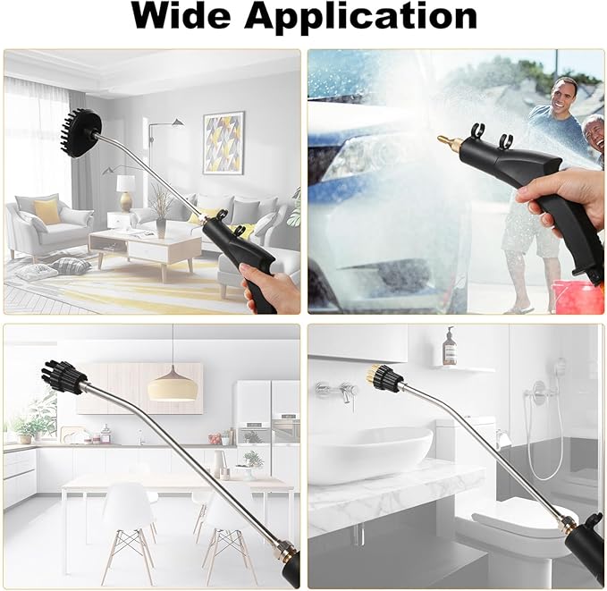 Steam Cleaner 2500W Handheld Steam Cleaner with 6 Speeds 4.5BAR Portable Steamer Cleaning Machine with 3 Brush Heads
