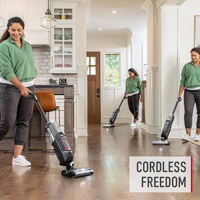 Hoover ONEPWR Streamline Cordless Hard Floor Cleaner Machine Portable Floor Cleaning Machine Self Cleaning System Wash and Dry Mode Ideal for Hardwood Luxury Vinyl Tile and More
