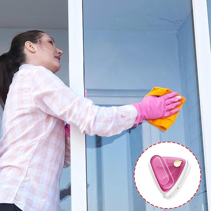 Double Sided Window Cleaner Cleaner Brush Glass Window Cleaning Wipers For High-Rises Double Glazings