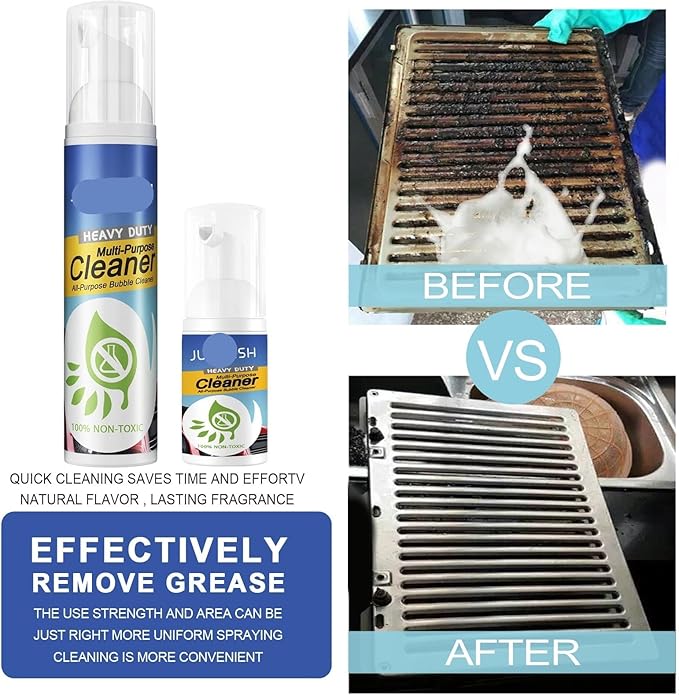 100ml Multi-Purpose Foam Oil Stain &amp Fabric Cleaner - Deep Cleaning Quick Degreaser Gentle &amp Safe(20PCS)