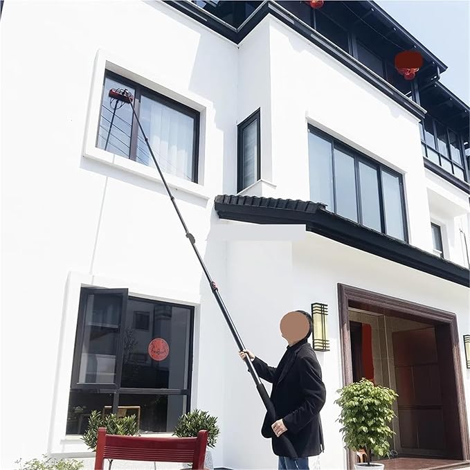 Solar Panel Cleaning Brush Solar Panel Brush Outdoor Telescopic High Reach Window Cleaning Pole Retractable Tool Suitable For RoofWater Fed Pole