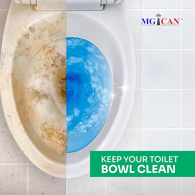 MGICAN Patented Automatic Toilet Cleaning System(ATCS) | Non-Toxic | Bleach Free &amp Long-Lasting | In Tank Toilet Bowl Cleaner | Cleans &amp Removes Stains in Every Flush| UL-Certified 2 Pack