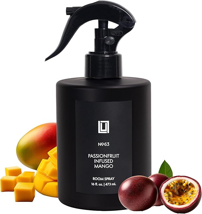 Lulu Candles | Passionfruit Infused Mango | Luxury Room Spray | Fine Mist Air Freshener| Aromatherapy Odor Eliminator | 16 Fl. Oz.