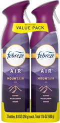 Generic F.e.b.r.e.z.e Air Mist Odor-Fighting Air Freshener 8.8 oz. Aerosol Can Pack of 2 (Mountain) Clear