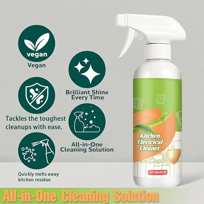 Electrolyzed Ion Kitchen Cleaner Spray Multi-purpose Electrolyzed Ion Cleaner fly cleanse spray All Purpose Cleaner For Hold Oven Stove Range Hood (2PCS)